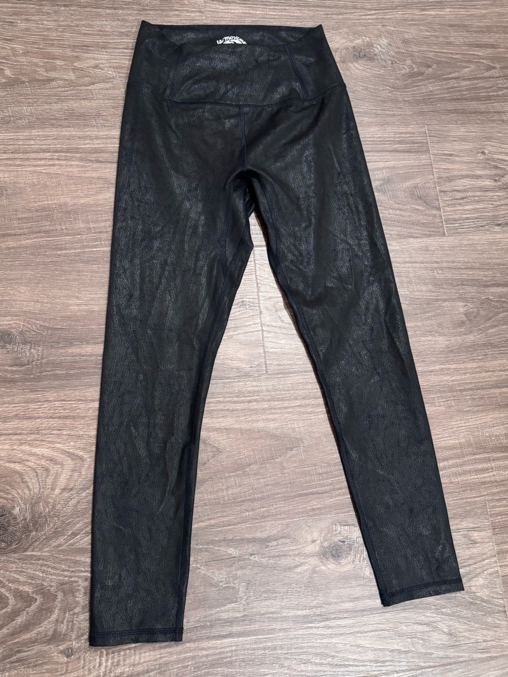 Free People Black Faux-Leather Leggings